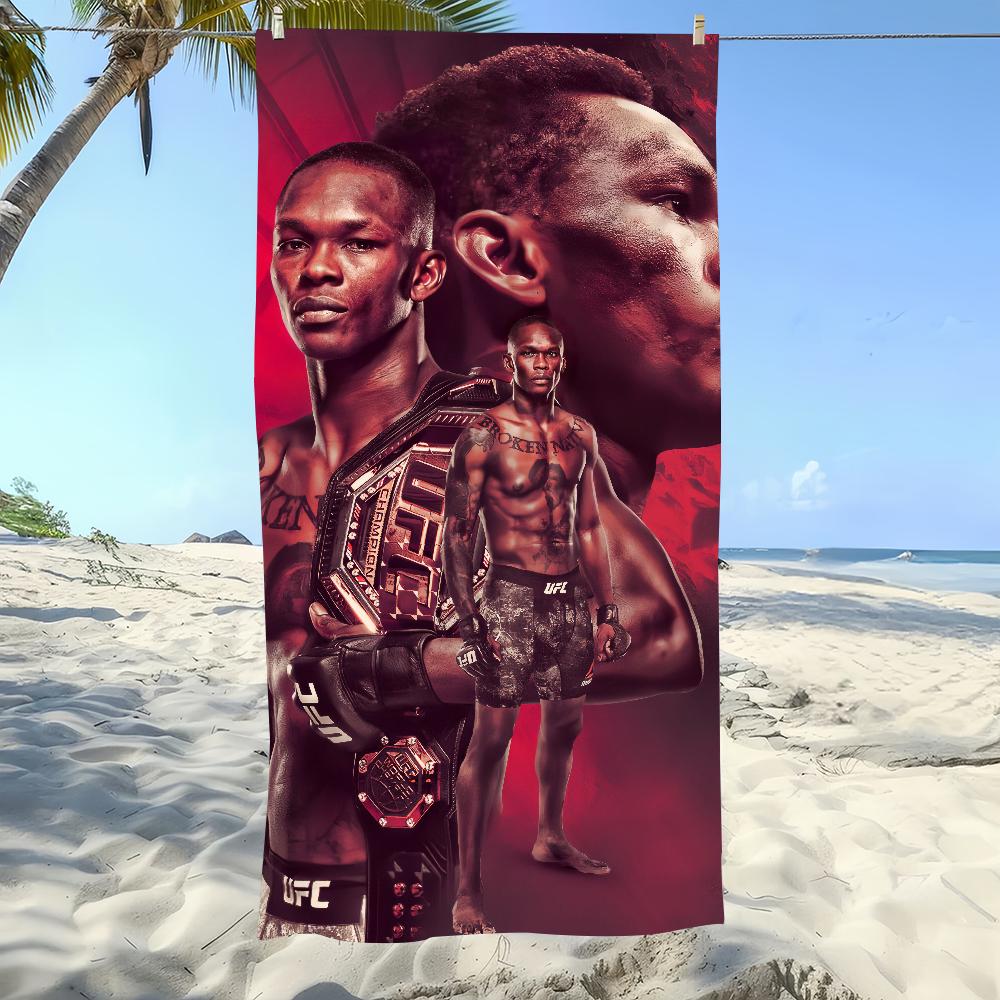 Boxer Israeis A-Adesanya U-UFC Towel Soft Pool Gift For Travel Gym Shower Camping Quick Dry Sports Large Beach Towel