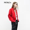 MO&Co. Women's Solid Stand Collar Cotton Jacket