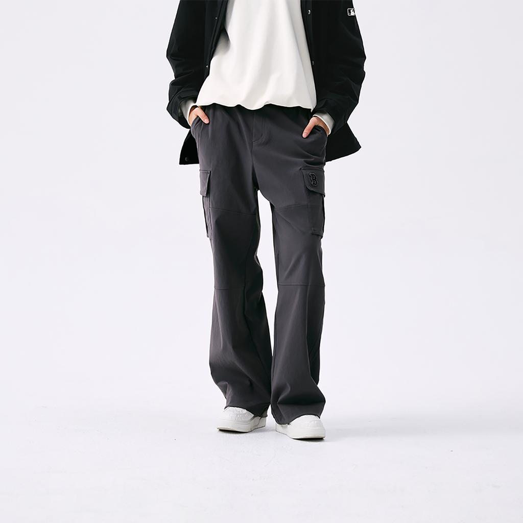 New MLB MLB Preppy Style Collection Boston Red Sox SS25 Cargo Pants Unisex Charcoal Gray 3AWPV0251-43CGS