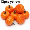 6/12pcs 5.5cm Artificial Pumpkin Winter Harvest Ornament Home Party Scene Bar Stage Decoration DIY Vegetable Craft Halloween JXB