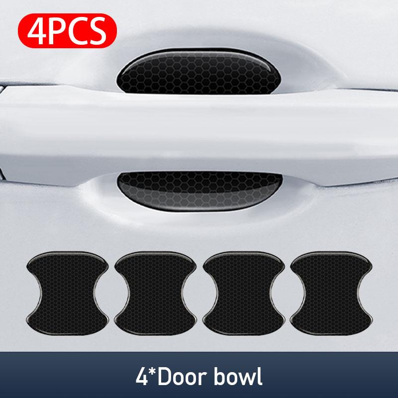 Car Door Handle Sticker Protective Film Door Bowl Protector Trim Sticker Universal Anti-Scratch Protection Car Handle Bowl Strip Interior Mirrors 6