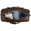 28" Large Leather Travel Bag Duffel Bag Gym Sports Flight Cabin Bag Leather Holdall Overnight Weekend Large Luggage Bag With Leather Toiletry Combo