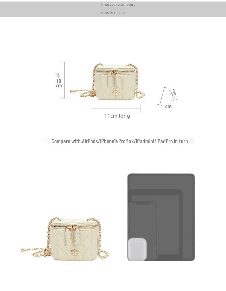 Camellia Diamond Chain Messenger Bag - Versatile, Trendy, and Casual Shoulder Bag