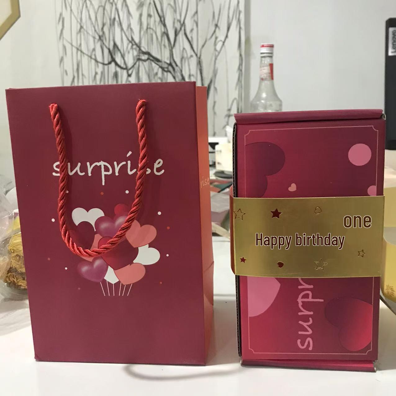

Подарочная коробка-сюрприз с вылетающими элементами на День Рождения, День Святого Валентина, Циси и Рождество 6 bouncing boxes + gift box + gift bag