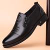 High Quality Men Spring Leather Comfortable Formal Leather Shoes New British Style Men Side Zipper Business Oxford Shoes