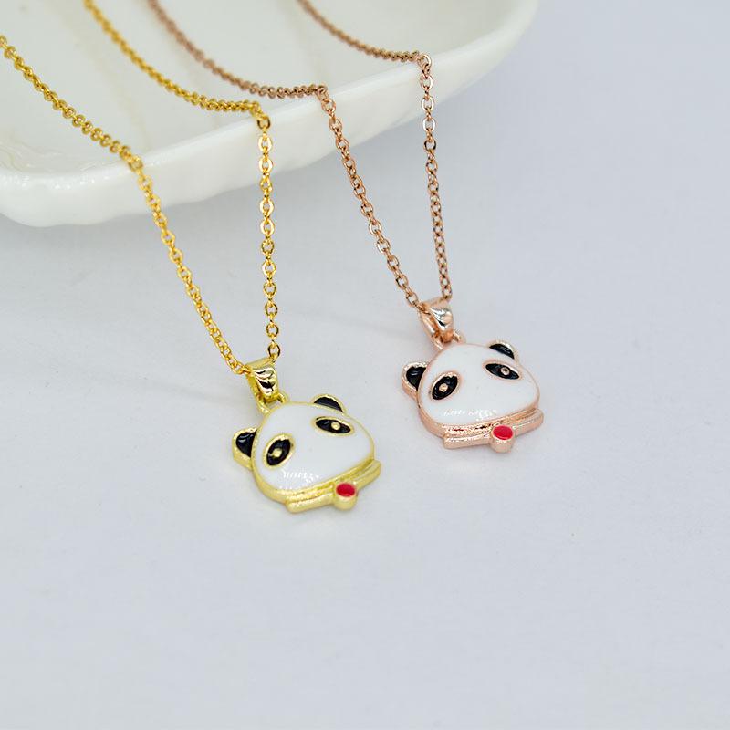 Panda Mascot Style Design High Sense Cute Cartoon Necklace Female