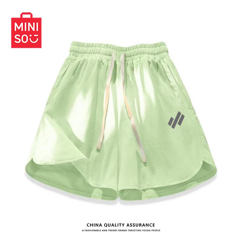 MINISO Women s Quick-Dry Wide-Leg Athletic Shorts S