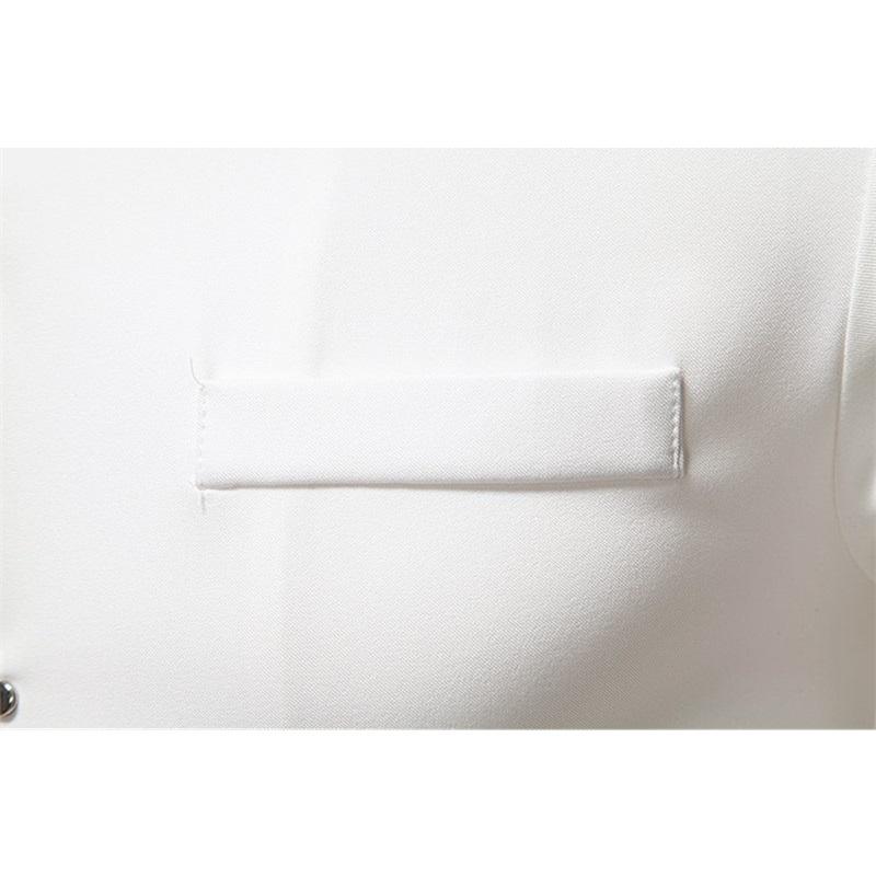 Autumn New Fashion Design Men's Long Sleeve Shirt Men High Quality Luxury Stand Collar Shirts Male Casual Social Wedding Party