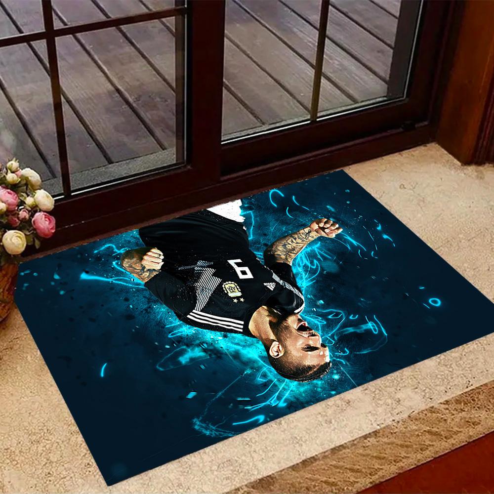 Argentina Football Player Carpet Suitable for Dining Room Bedrooms Entryway Game Room Anti-slip Rug Office Home Decor Gift for Festivals