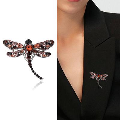 Fashion Smaller Rhinestone Wings Dragonfly Brooch For Women Men Suit Exquisite Dragonfly Animal Brooches Gifts