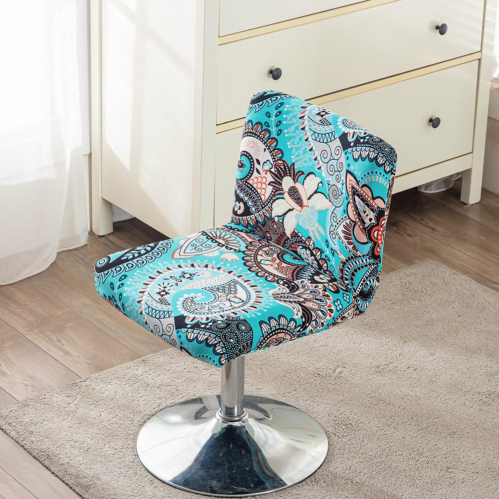 

Printed Bar Table Chair Cover Rotating Chair Cover Washable Printed Dining Chair Cover Household Anti-Fouling Elastic Chair Cover Swivel Chair