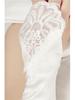 European & American Wedding Dress Accessory Set: Lace Veil, Satin Gloves, Petticoat.