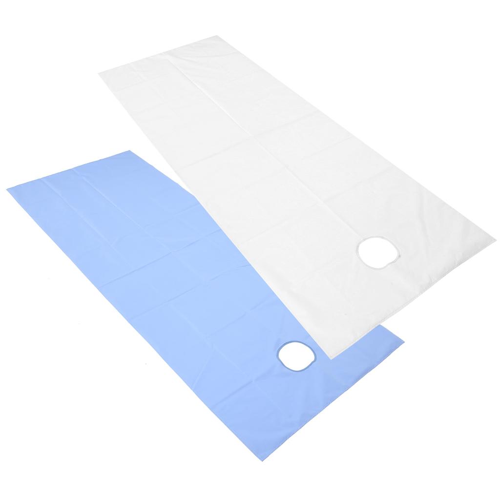 2pcs Disposable Bed Sheets Breathable Waterproof Polyester Massage Bed Cover for Beauty Salon(White