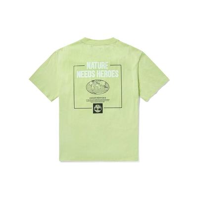 Graphic Print American Vintage Loose Casual Crew Neck Short Sleeve T-Shirt Men Tops Bright-Green A24RQ-322