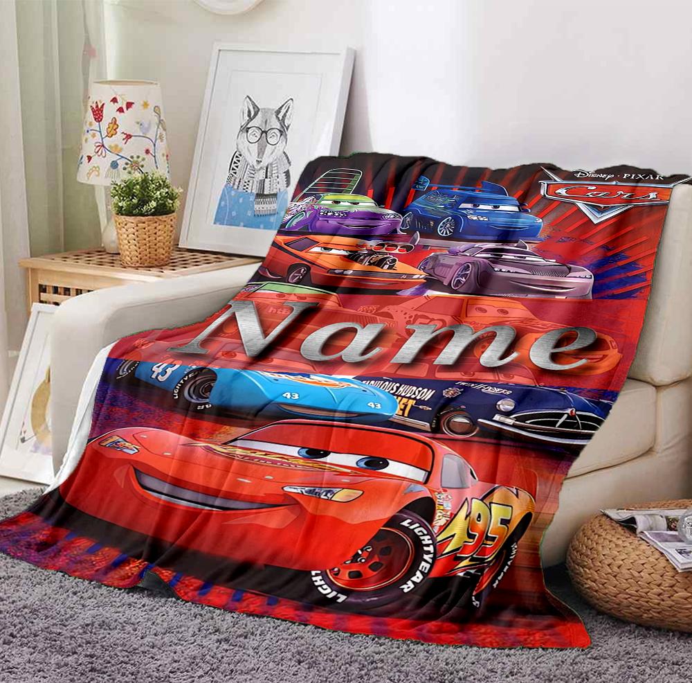 Aventura de Carro com Nome Personalizado Manta de Flanela Manta de Sofá Macia Quente Decoração de Cama Presente Único