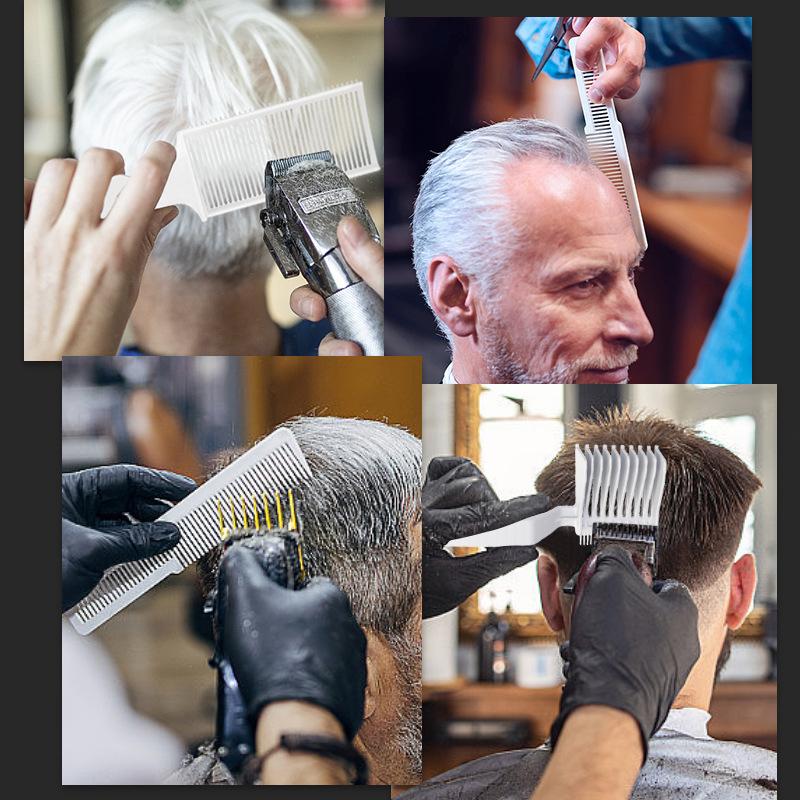 Peigne de Coupe de Coiffeur Professionnel pour Hommes Réglable S Arc Hybride Plateau Plat Tondeuse à Cheveux Fade Brosse Outil de Coiffage de Salon