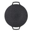 Korean Grill Pan Nonstick Round BBQ Griddle with 2 Handle Compatible for Induction Cooker Gas Stove Indoor Outdoor