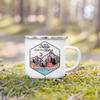 And So The Adventure Begind Printed Mug Campfire Party Beer Coffee Mugs Camping Enamel Cup Mountain Handle Cups Gifts for Camper