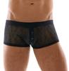 Tunio Black Button Boxer Shorts - Svenjoyment - Transparent Mesh