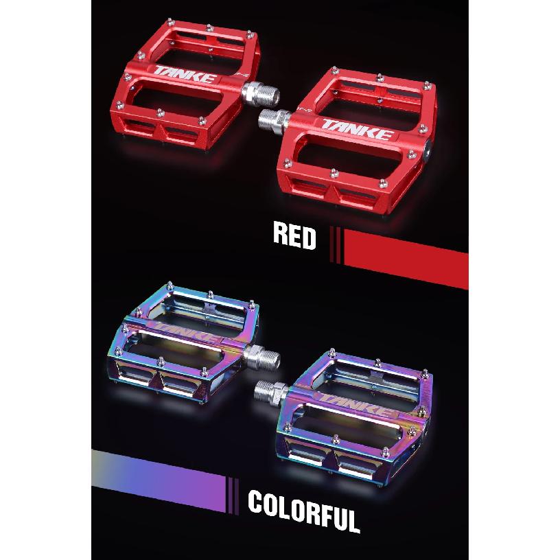 bicycle pedals TANKE TP-20 ultralight aluminum alloy colorful hollow anti-skid bearing mountain bike accessories MTB foot pedals