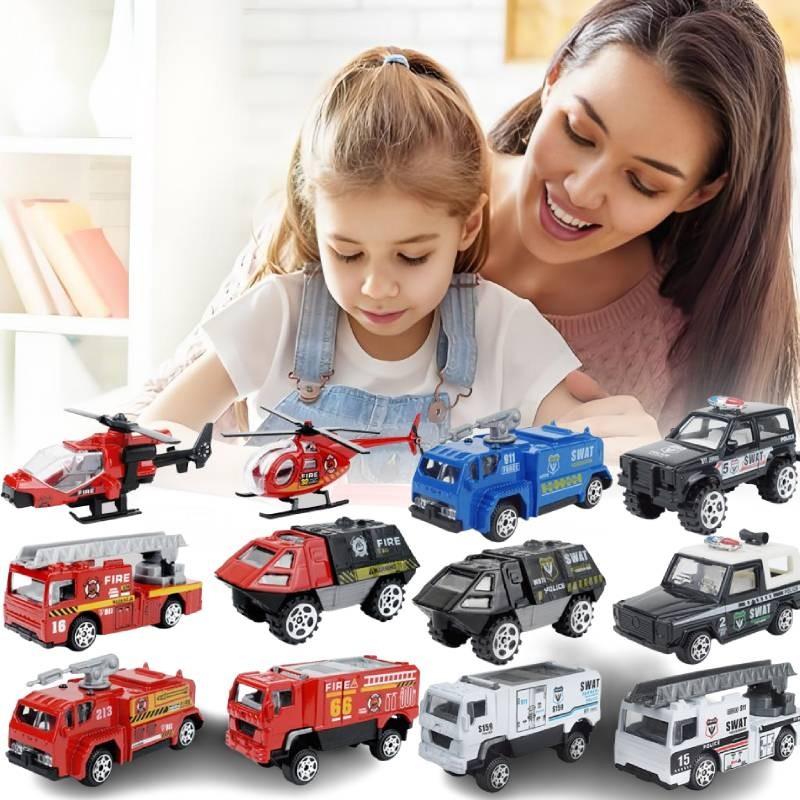 Military Affairs Mini Fire Fighting Special Police Alloy Car Model Toy Children