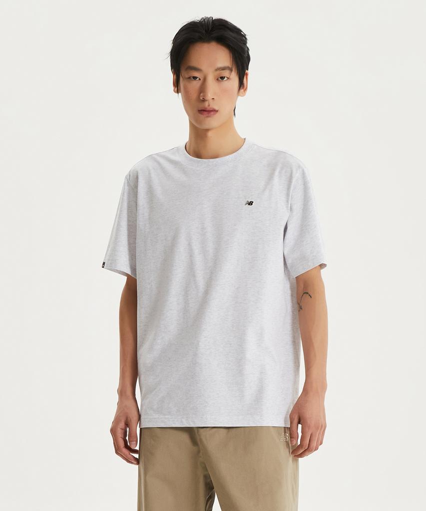 Nyuballanseu Nbneg21203 / Uni Essential Small Logo Short Sleeve T-Shirt (Light Gray)