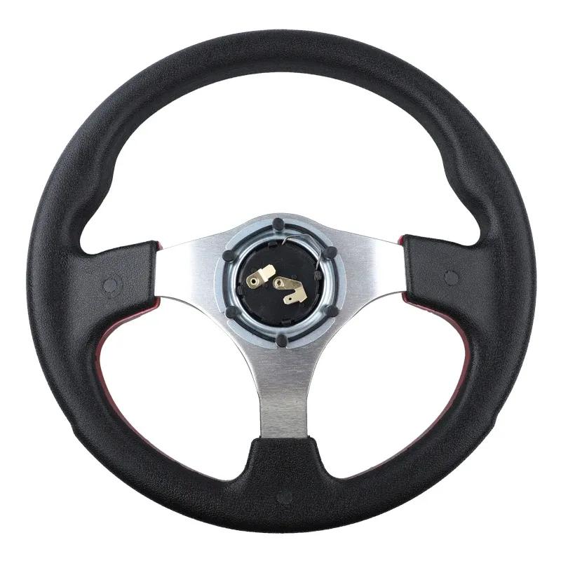 Universal Mini Drifting Steering Wheel Racing Car PVC Modification Aluminum Frame Light Weight 320mm(13inches)