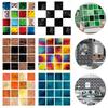 Elegant Self-adhesive 10pc Kitchen Tile Stickers Featuring Mosaic Patterns For Easy Decor