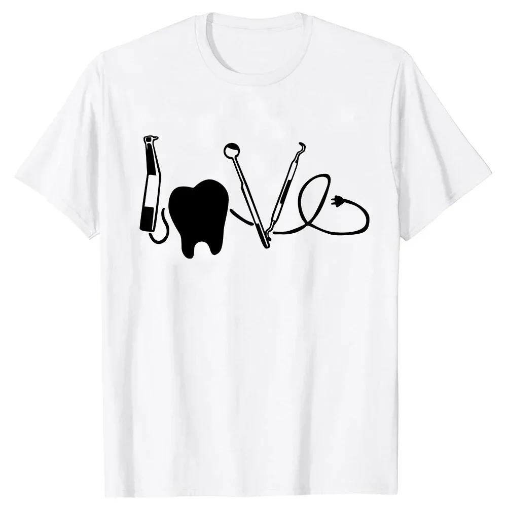 Heartbeat Dentist Dental Assistant T ShirtUnisex Style Shirts for WoClothing Casual T-shirts Harajuku Graphic T Shirts
