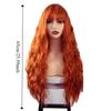 Halloween Long Water Wave Wig Cosplay Women Layered Wigs Orange Brown Gold Curly Wigs  Carnival