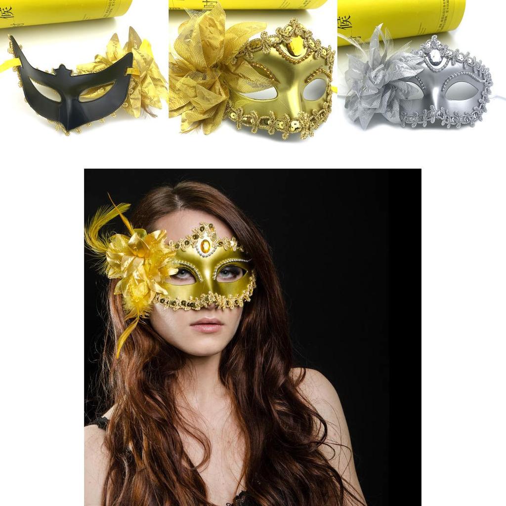 Halloween Costume Mask With Flower Decoration For Children And Adults Party Wear
