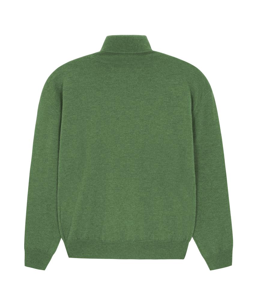 UNGIMMICK Turtleneck Superfine Merino Wool Sweater (Green)