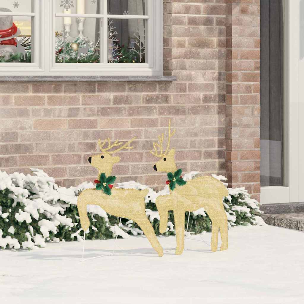 LED Deer 2 Pcs Warm White Fabric
