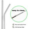 Straw Cleaner Brush Long 10 inch, 10-PCS Straw Brush of Bristles Diameter (5+8+12+16+20mm) for Cleaning Reble Straws, Sippy Cup, Water Bottles,