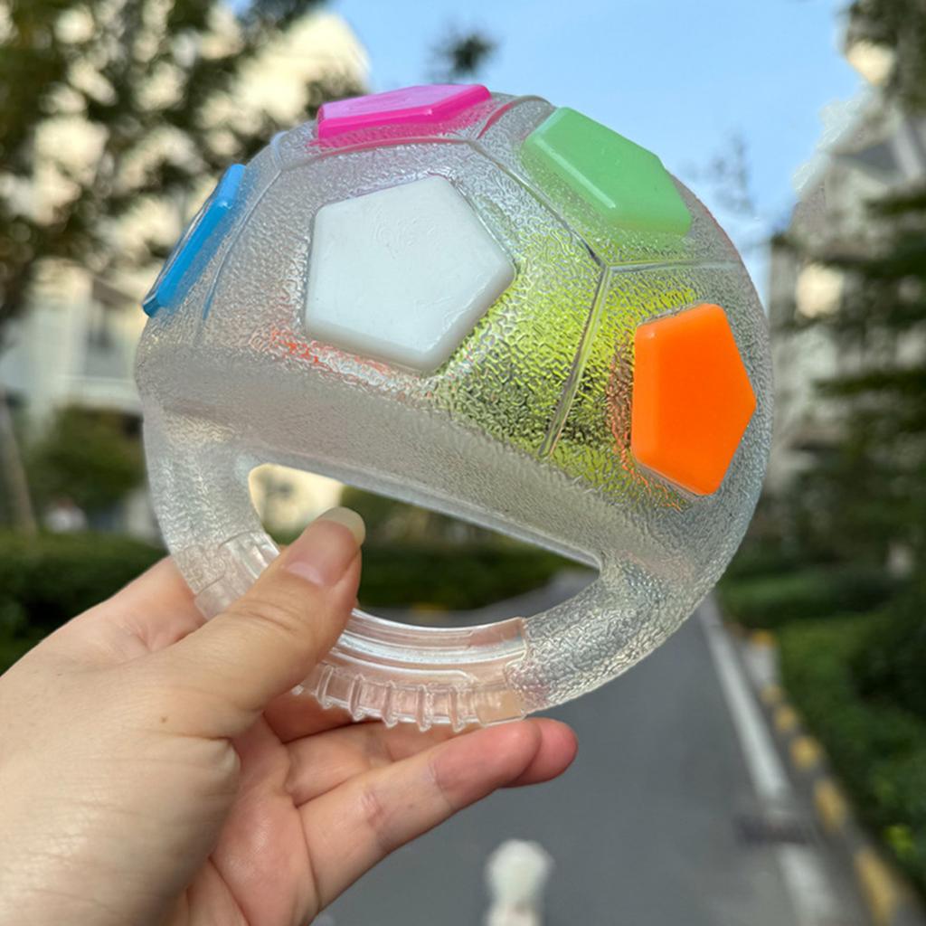 Calming Ball with Handle Interactive Dog Toys Squeaky Dog Toy Ball for Medium To Large Breeds