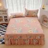 Double Bed Skirt Simple Style Bedspread Queen Size Bed Cover Breathable Mattress Protector Falda De Cama (Pillowcase Need Order)