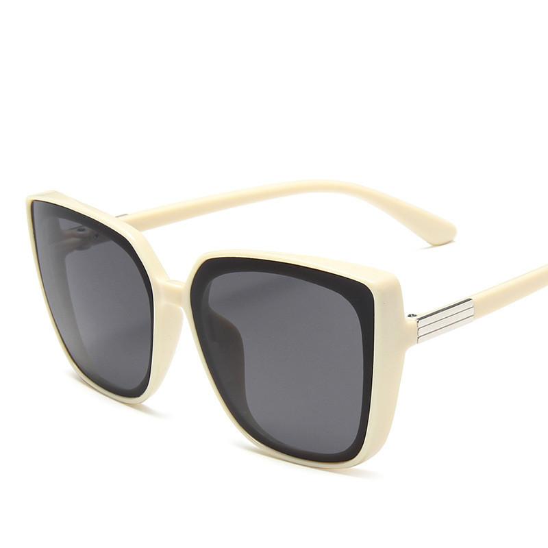 Fashion Plastic Cat Eye Women Oversized Sunglasses Brand Designer Vintage Retro Mirror Sun Glasses For Female UV400 Oculos