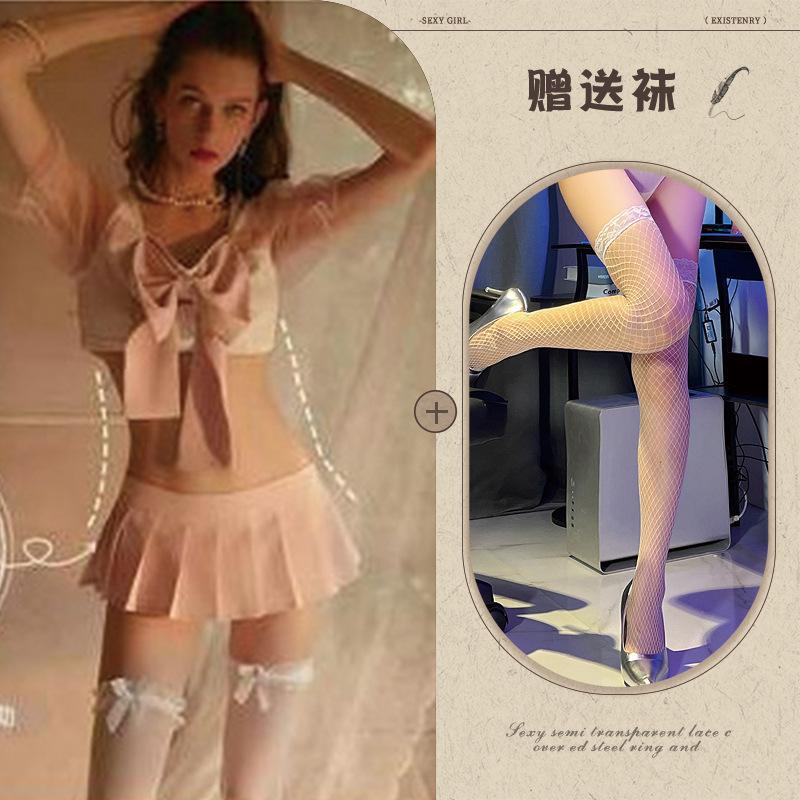 Uniform sexy lingerie jk passion suit pure desire pajamas cute bow sexy pleated temptation