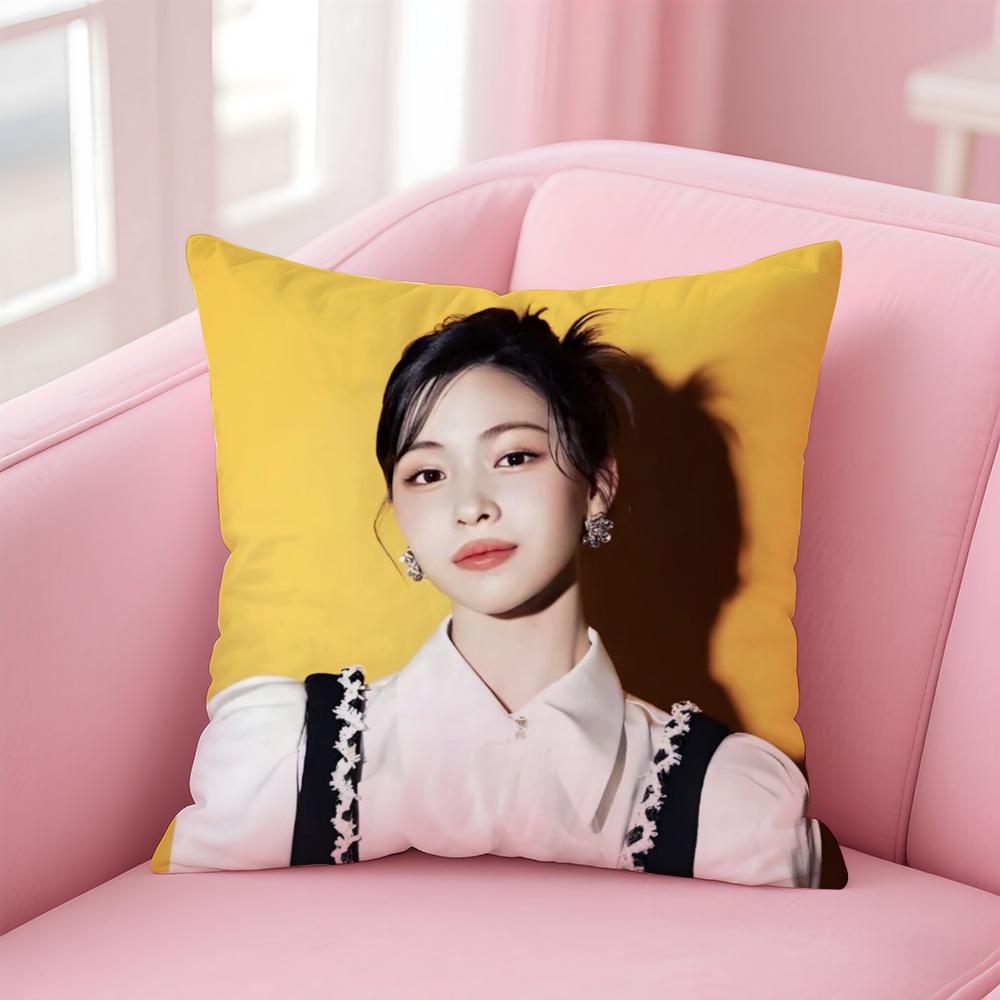 ITZY band singer cool Cushion Cover Comfortable Reversible Pillow Cover Ideal for Car Sofa Bedroom & Beyond