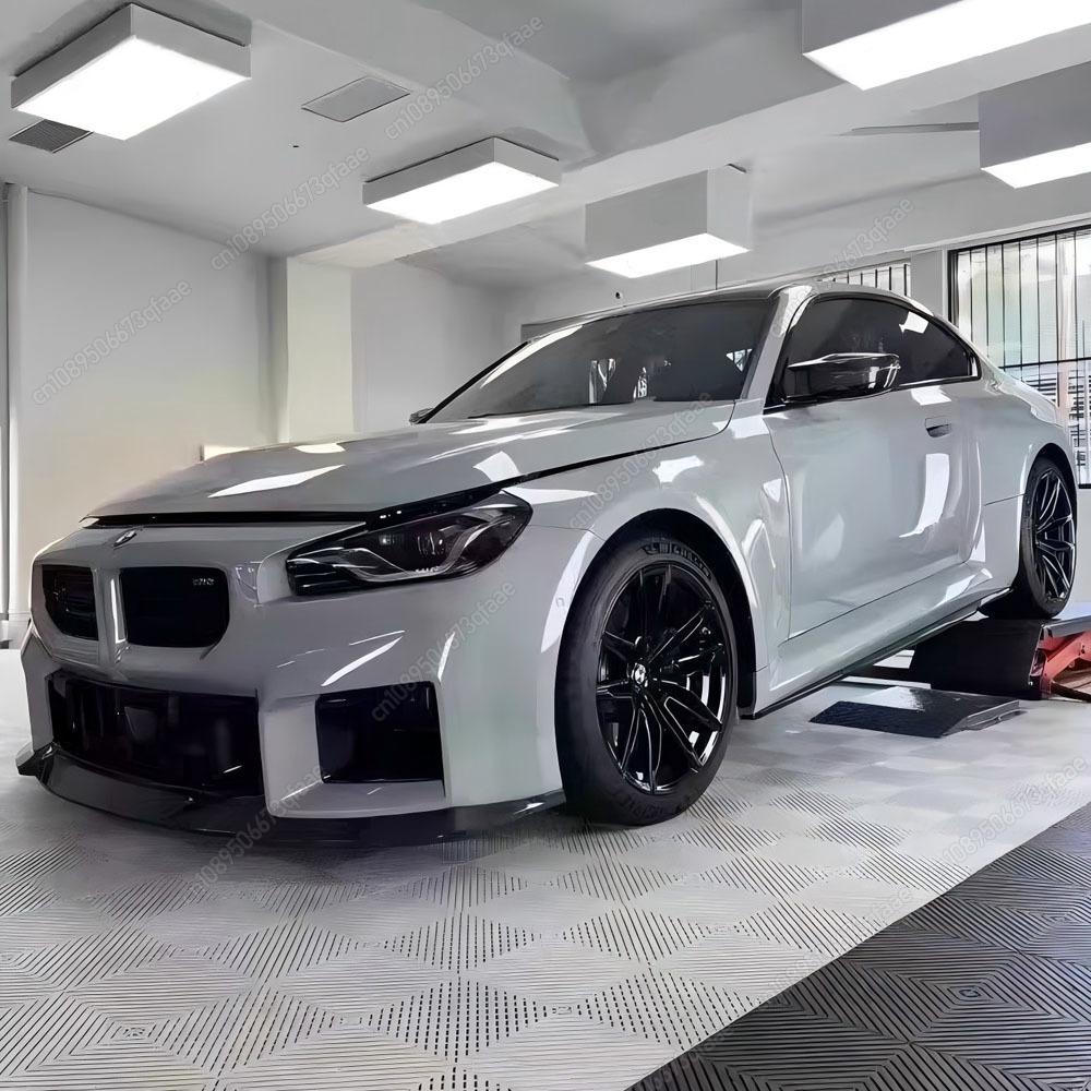 Car Front Bumper Lip Diffuser Splitter Spoiler Guard For BMW 2 Series M2 G87 2023-2026 Exterior Body Kit Tuning ABS Gloss Black