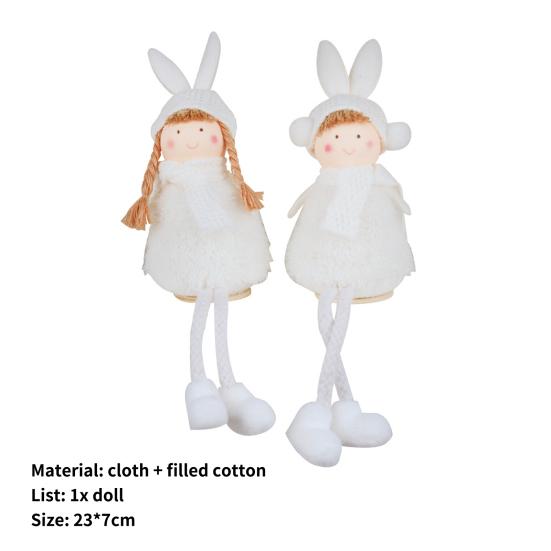 Ausgezeichnete doppelte Hängebeine verbessern die Atmosphäre Attraktive, verschleißfeste, liebliche Weihnachtsengel-Puppe Dekoration Geburtstagsgeschenk Puppe