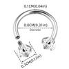 2 PCS Elegant Nose Ring Stainless Steel Daith Piercing Jewelry Cartilage Helix Earrings  Daily