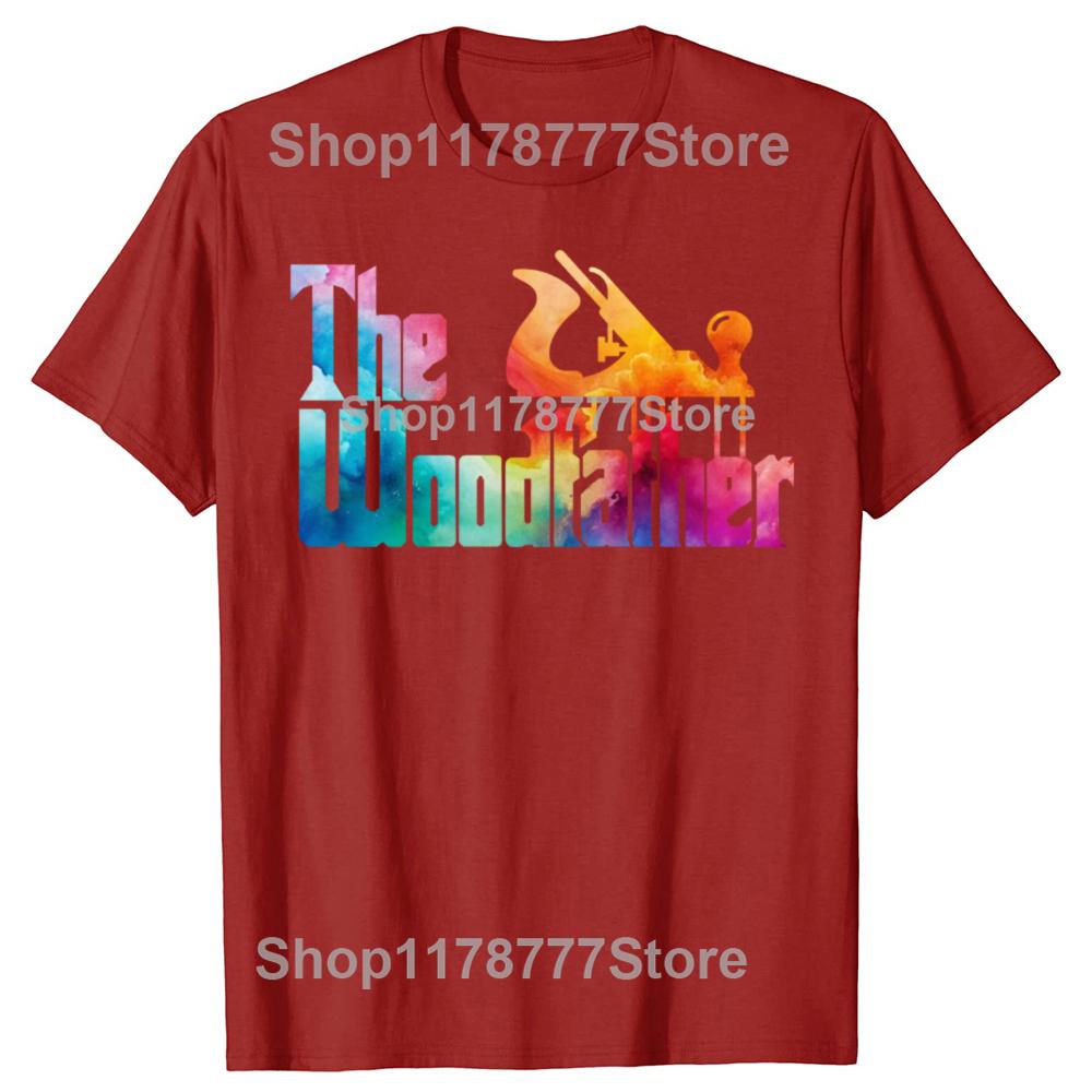 The Woodfather Carpentry Carpenter Definition Woodworking T Shirts Cotton Gifts Men Fashion Casual Loose Oversized T Shirt S