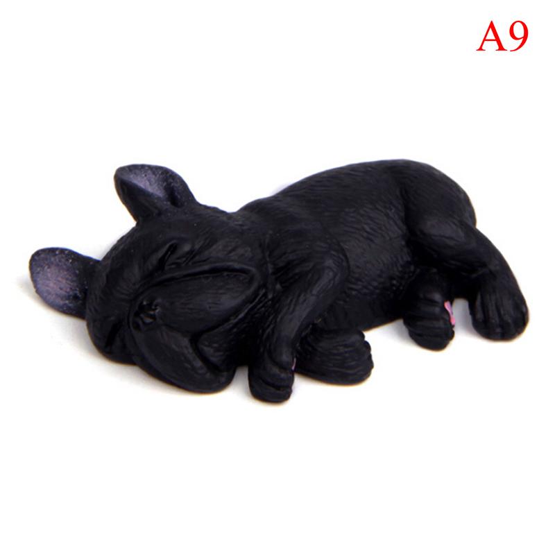 1PCS French Bulldog Sleepy Corgis Dog Toys Landscape Decor Animals Dolls Kids Gifts Action Figures PVC Model Toy
