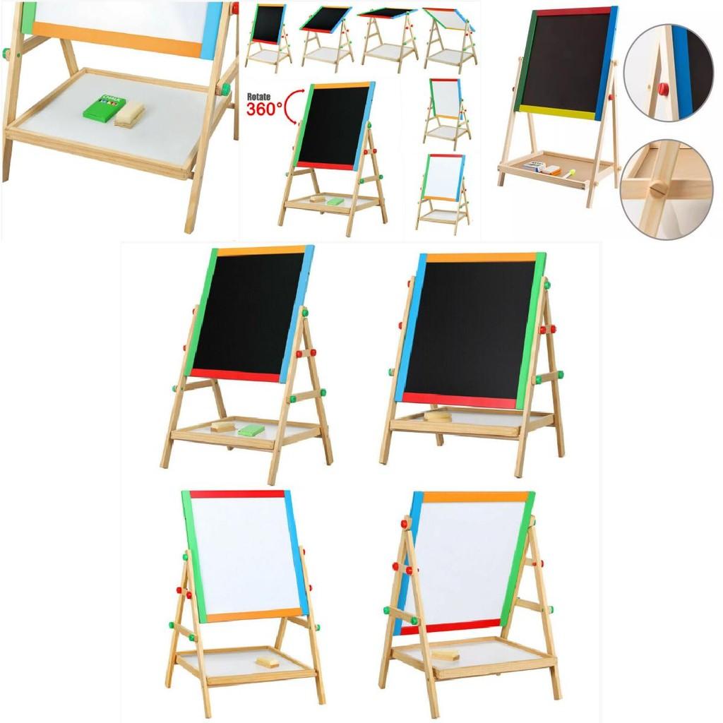 Kid Magnetic Drawing Board With Elevating Wooden Frame For Artistic Play And Education