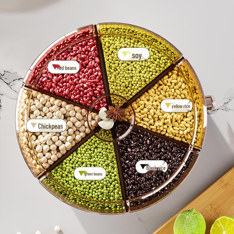 Rotating Rice Storage Container with Insect and Moisture Protection