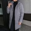 Men Cotton Coat Hooded Drawstring Long Sleeve Full Zipper Closure Cotton Jacket