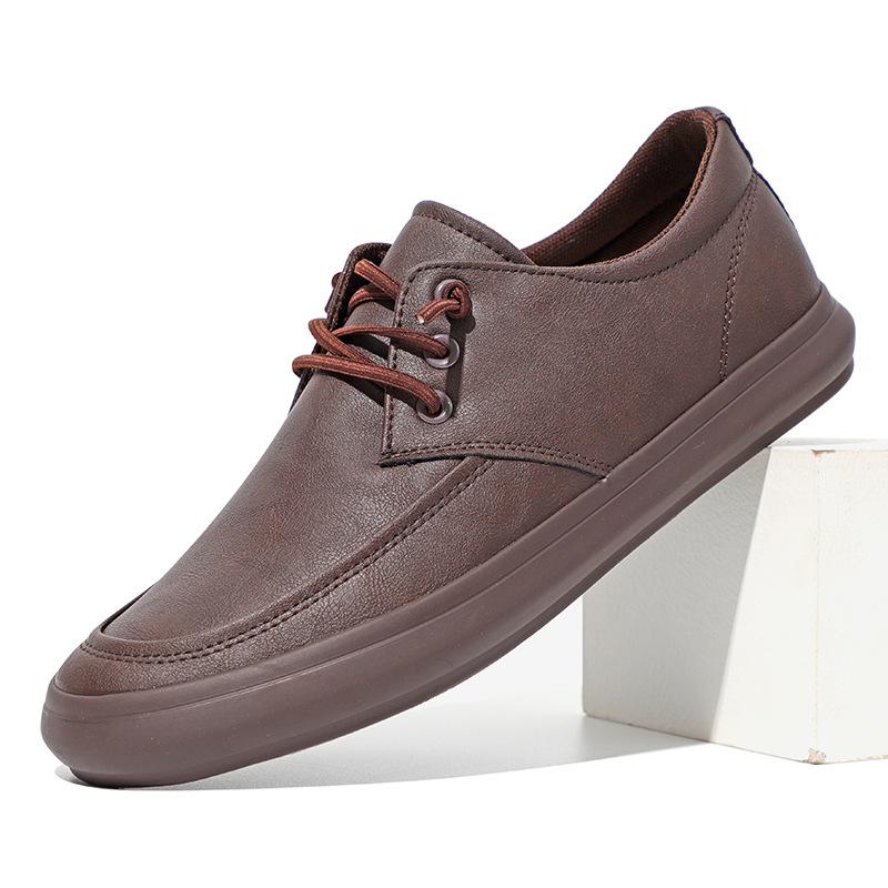 

Fashion Men s Leather Shoes Low-top Shoes Casual Shoes British Pedal Men s Spring Autumn Business Boots Tide Shoes BD22432 38 кофейный