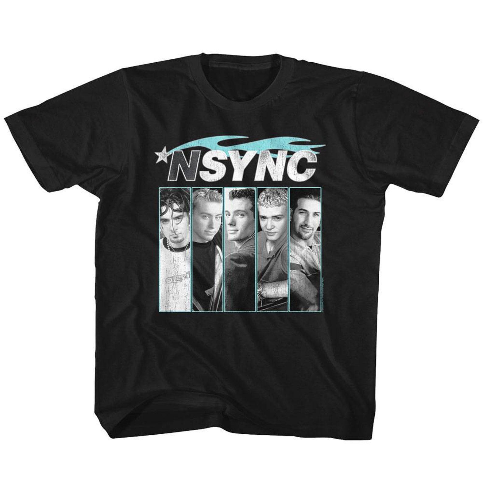 NSYNC Blue Flame Black Toddler T-Shirt S