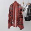 2025 New Women's Chinese-Style Rose Cut-Out Imitation Silk Shawl: Lightweight Summer Sun Protection Scarf
